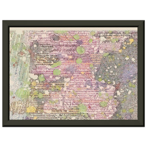 Nancy Graves Sabine D Mare Tranquilitatis 1972 Lithograph Metal Framed Print