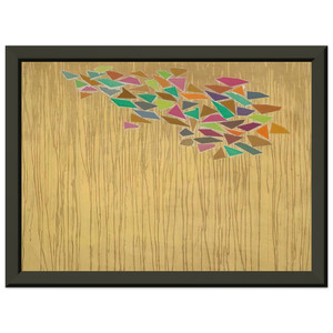 Robert Goodnough  Colors on Tan  1975 Premium Metal Framed Art Print / Poster