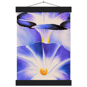 Georgia OKeeffe Blue Morning Glories Museum-Quality Matte Poster with Hanger