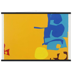 Patrick Heron Blues Dovetailed in Yellow 1970 Matte Poster with Hanger