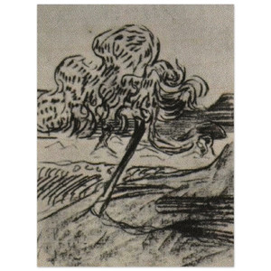 Vincent van Gogh  Study of a Fruit Tree Wood Print