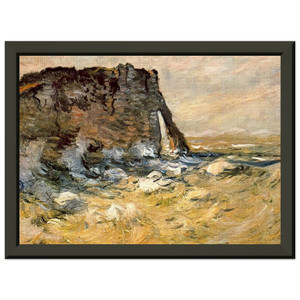 claude monet  Port dAval Premium Metal Framed Art Print / Poster
