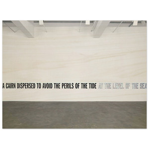 Lawrence Weiner  A Cairn Dispersed  2008 Wood Print