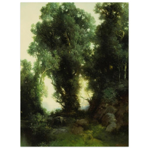 Thomas Moran  The Bathing Hole Aluminum Print