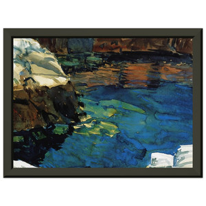 Childe Hassam  The Cove Premium Metal Framed Art Print / Poster