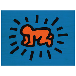 Keith Haring  RADIANT BABY FROM ICONS SERIES 1990 N2 Wood Print