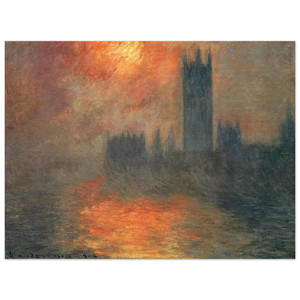 claude monet  Houses of Parliament Sunset Aluminum Print