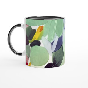 Alice Baber - Seven Green Leagues Ceramic Mug with Color Inside