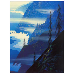 Eyvind Earle  Stardust blue Wood Print