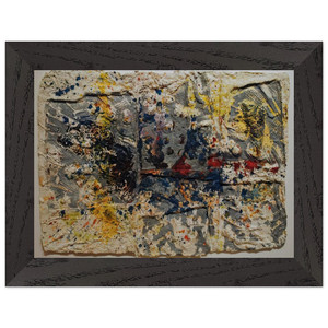 Sam Gilliam  Elegy 2 Premium Wooden Framed Art Print / Poster