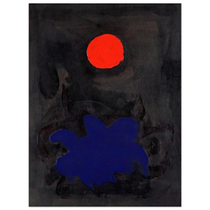 Adolph Gottlieb  Blue on Black  1970 Aluminum Print