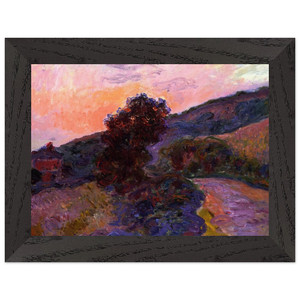 claude monet  Sunset at Giverny Premium Wooden Framed Art Print / Poster