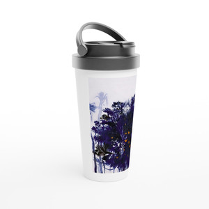 Brett Whiteley - Moreton Bay Fig and Palm Trees - figurative Travel Mug