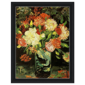 Vincent van Gogh  Vase with Carnations Framed Canvas