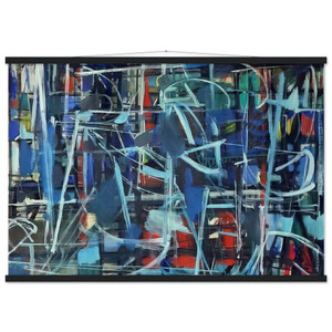 Robert Goodnough Abstract in Blue 1950 Museum Quality Matte Poster Hanger