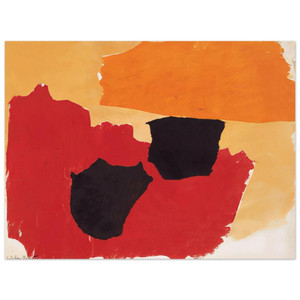 Esteban Vicente  ORANGE RED BLACK 1962 Aluminum Print