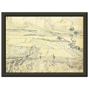 Vincent van Gogh  Wheat Fields Premium Metal Framed Art Print / Poster