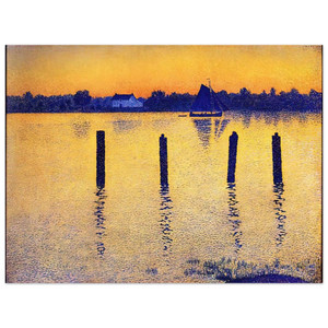 Theo van Rysselberghe  SAILBOATS ON THE RIVER SCHELDT 1892 Aluminum Print