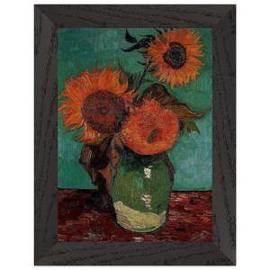 Vincent van Gogh  SUNFLOWERS N4 Premium Wooden Framed Art Print / Poster
