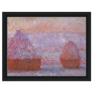 claude monet  Grainstacks at Giverny Morning Effect Framed Canvas