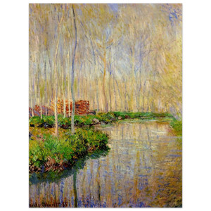claude monet  The River Epte Wood Print