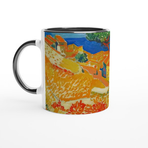 Andre Derain - VIEW OF COLLIOURE 1905 Ceramic Mug with Color Inside