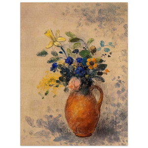Odilon Redon  VASE OF FLOWERS 1908 Wood Print