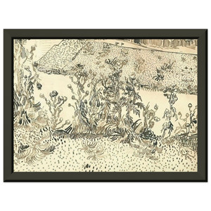 Vincent van Gogh Thistles Along the Roadside Premium Metal Framed Art Print