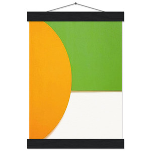 Ellsworth Kelly Orange Relief with Green Matte Paper Poster with Hanger