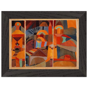 Paul Klee  TEMPLE GARDENS 1920 Premium Wooden Framed Art Print / Poster