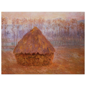 claude monet  Grainstack in Winter Misty Weather Aluminum Print