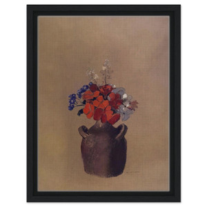 Odilon Redon  FLOWERS IN A VASE N1 Framed Canvas