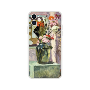 Vanessa Bell - FLOWERS IN A GLASS VASE WITH ABSTRACT NEEDLEWORK Flexi case