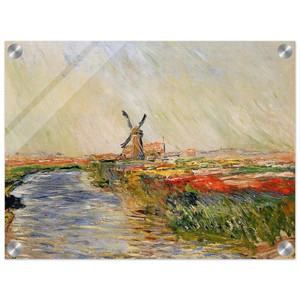 claude monet  Tulip Field in Holland Acrylic Print