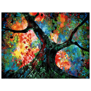 Eyvind Earle  Waves of Golden Fire Aluminum Print