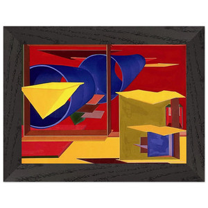 Al Held  Pachinko Premium Wooden Framed Art Print / Poster