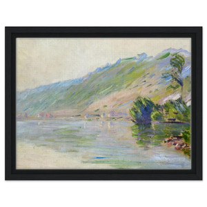 claude monet  The Seine at PortVilles Clear Weather Framed Canvas