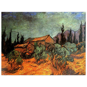 Vincent van Gogh  Wooden Sheds Aluminum Print