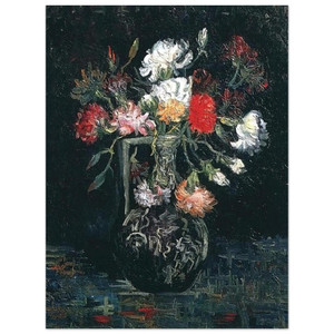 Vincent van Gogh  Vase with White and Red Carnations Aluminum Print