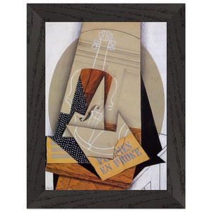 Juan Gris  COMPOSITION WITH VIOLIN Premium Wooden Framed Art Print / Poster