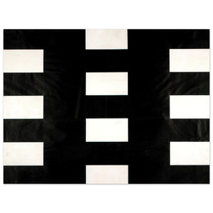 Ellsworth Kelly  White and Black Aluminum Print