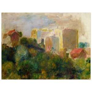 PierreAuguste Renoir  View from Renoirs Garden in Montmartre Wood Print