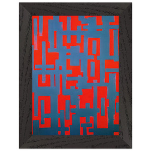 Ad Reinhardt Untitled Red Gray 1950 Premium Wooden Framed Art Print / Poster