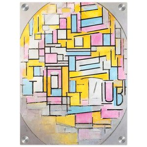 Piet Mondrian  Composition with Oval in Color Planes II Acrylic Print