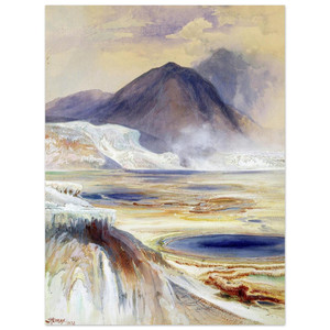Thomas Moran  Mammoth Hot Springs Yellowstone Aluminum Print