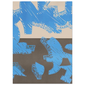 Carla Accardi  Blu  2000 Fine Art Poster / Art Print