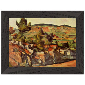 Paul Cezanne  Mountains in Provence Premium Wooden Framed Art Print / Poster