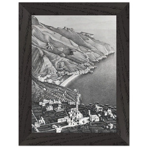 MC Escher RAVELLO AMALFI COAST Premium Wood Framed Art Print Poster