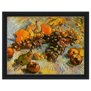 Vincent van Gogh  Still Life with Apples Pears Lemons and Grapes Framed Canvas
