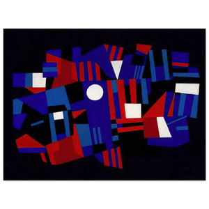 Ad Reinhardt  Red and Blue Composition  1941 Aluminum Print